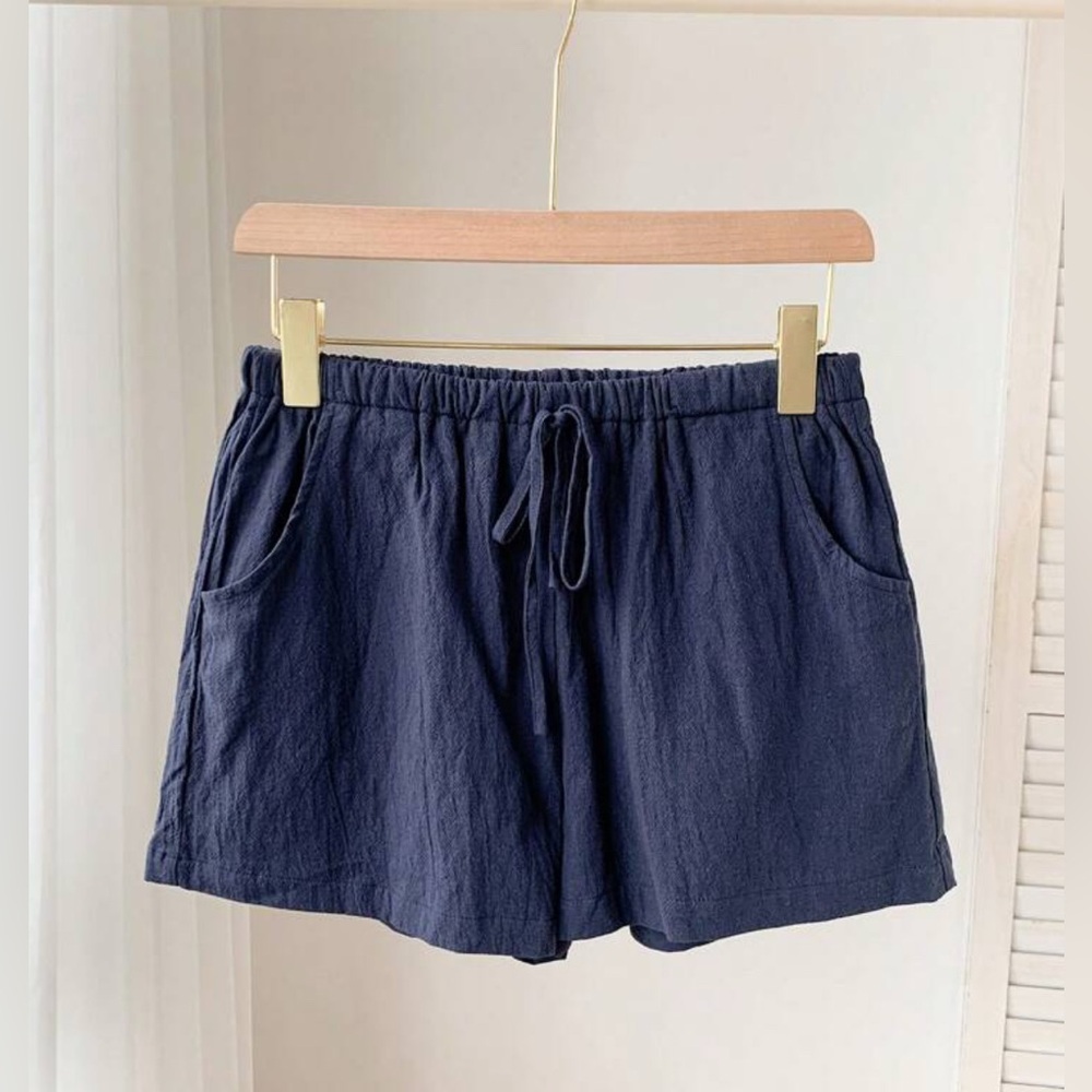 Navy Linen Short